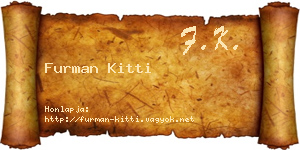 Furman Kitti névjegykártya